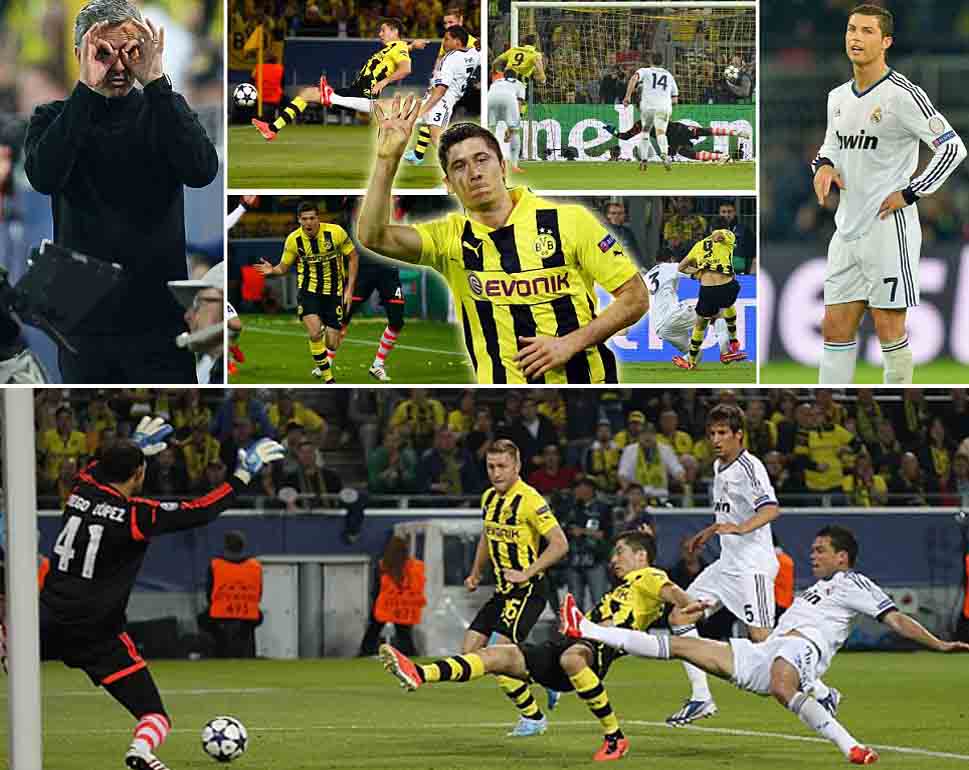 Dortmund Tekuk Madrid 4-1, Lewandowski Borong Semua Gol